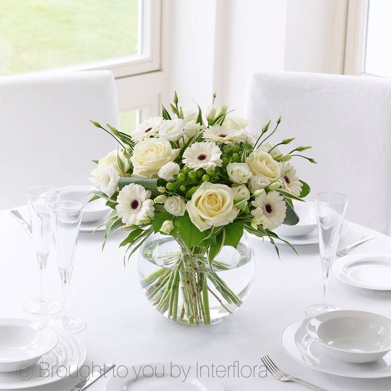 Classical Whites Floral Globe
