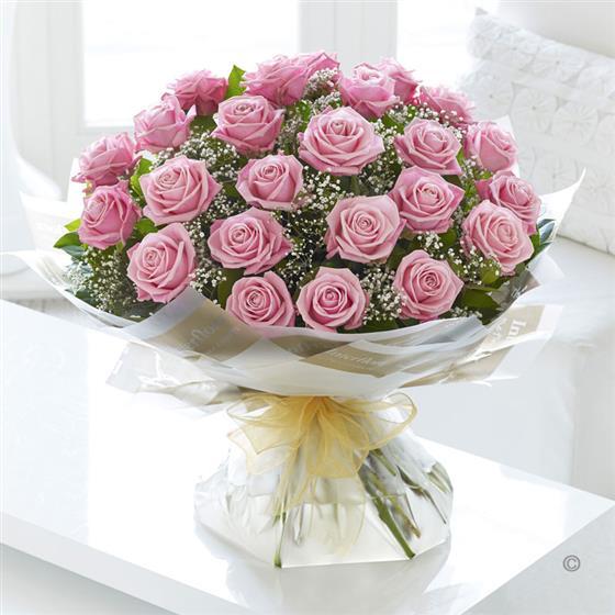Heavenly Pink Rose Handtied Extra Large