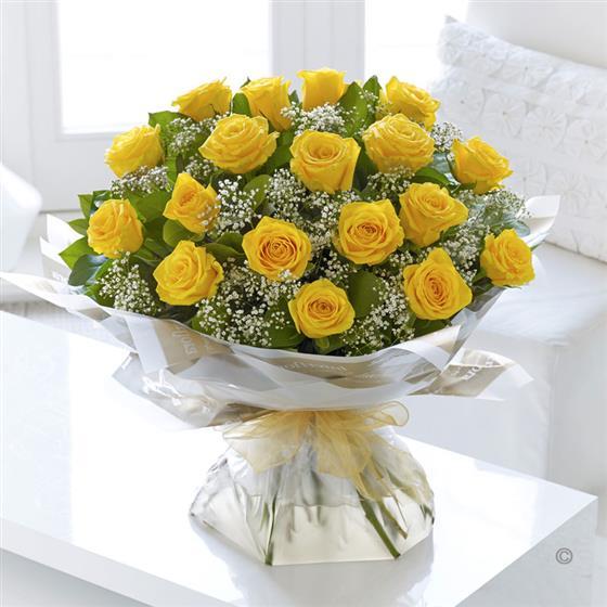 Heavenly Yellow Rose Handtied Large